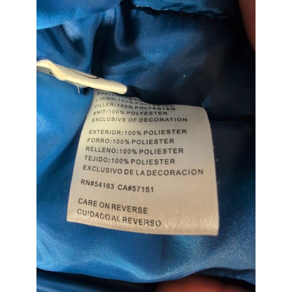 Vintage NFL Indianapolis Colts Hooded Puffer Jacket Mens L Blue Zip Up - Picture 5 of 6